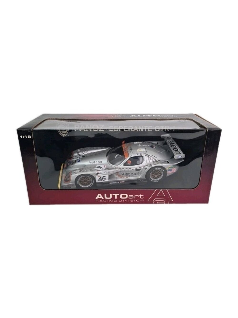 AUTOart Panoz Esperante GTR-1 #45 Silver Diecast Model 1:18 Scale Racing Car
